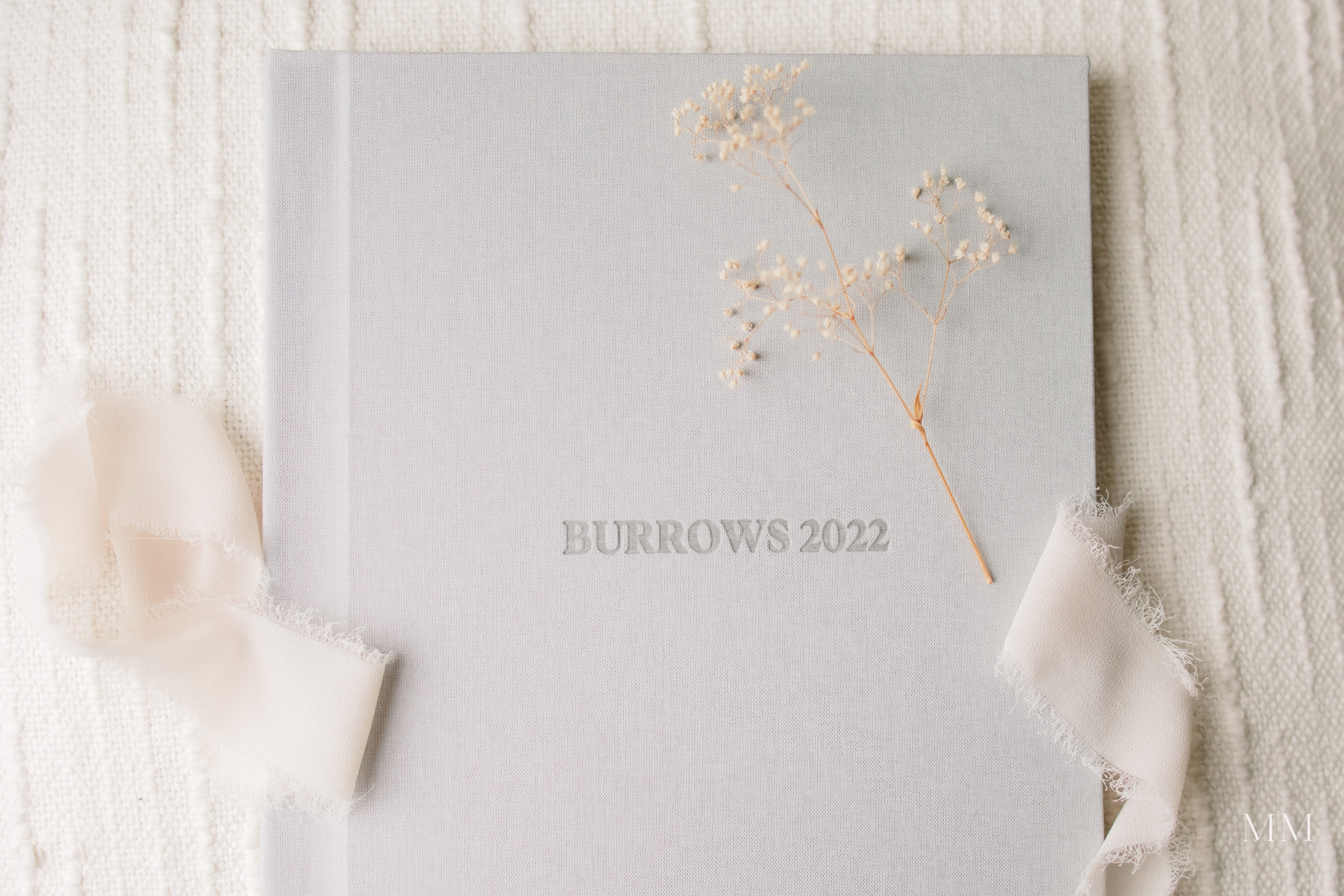 Louisville maternity photographers | Beautiful custom maternity album with gray cover and debossed lettering